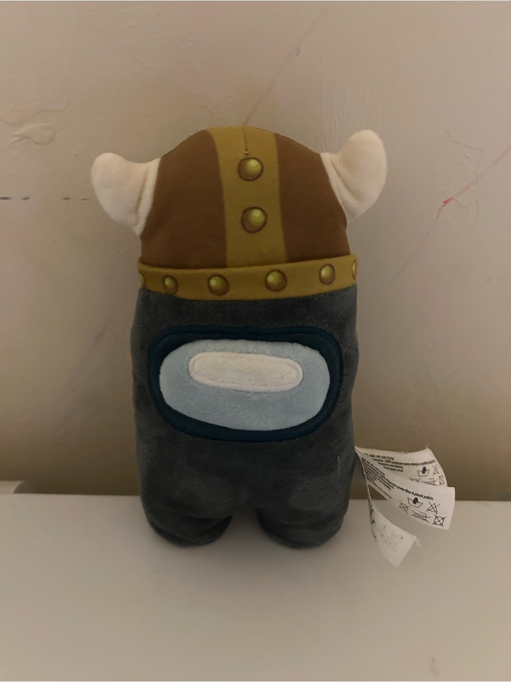 Toikido Among Us Series 2 Gray Crewmate 7” Plush Viking Helmet Imposter